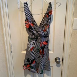 Women’s floral frill romper